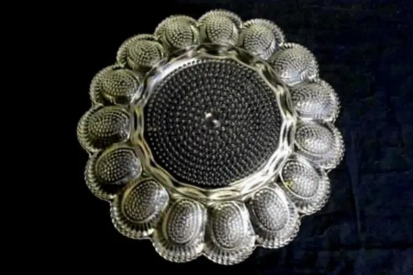 Vintage Indiana Glass Hobnail Deviled Egg Tray Clear 11.25in