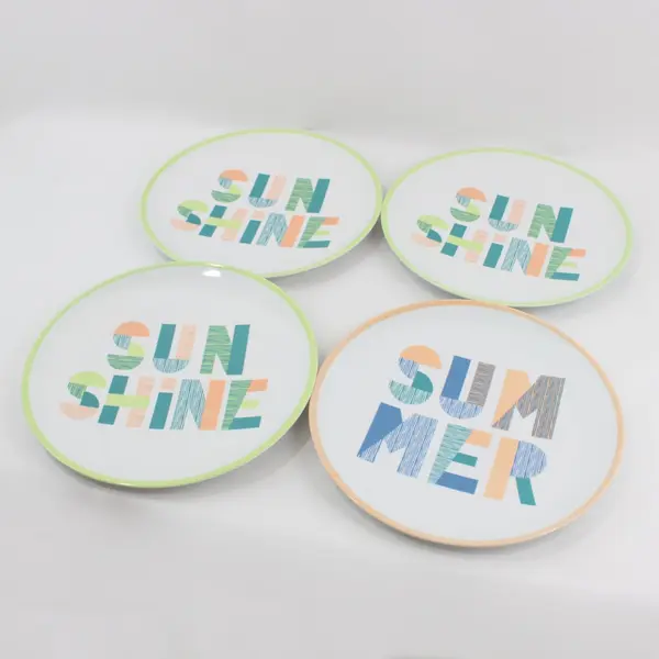 HD Designs Sunshine And Summer Melamine Outdoor Dinner Plate 11 Inch NWT