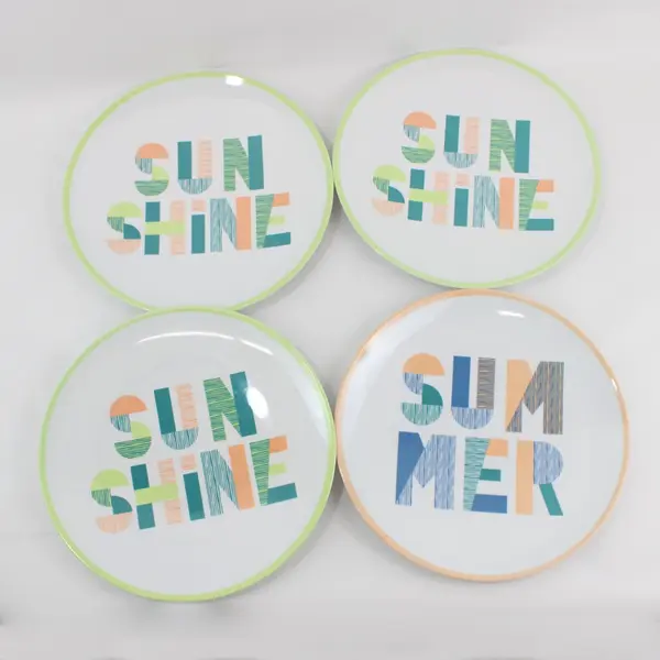 HD Designs Sunshine And Summer Melamine Outdoor Dinner Plate 11 Inch NWT