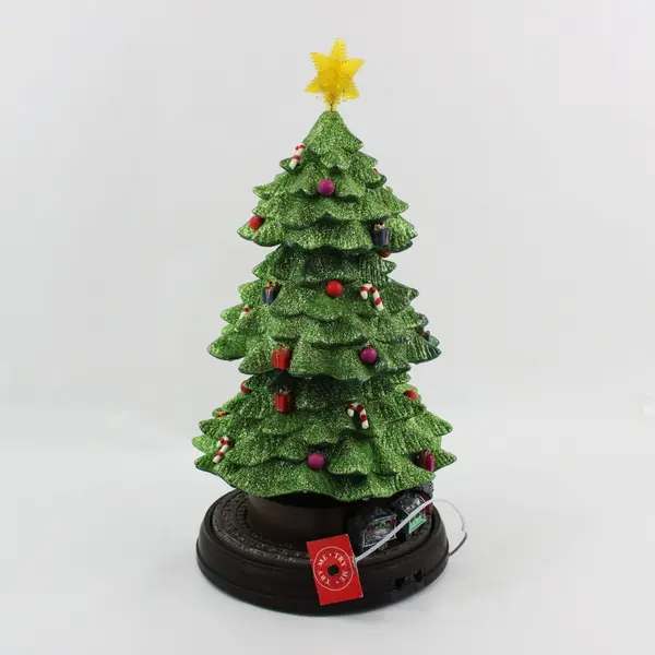 Rotating Light Up Christmas Tree w/ Moving Train and Music As-Is