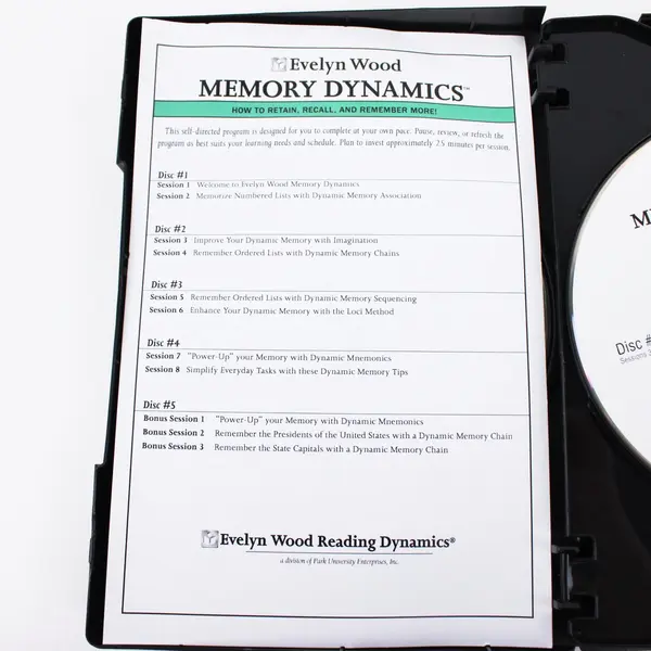 Evelyn Wood Memory Dynamics 5 Audio CD Set 2006 #22000CD