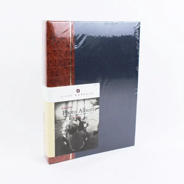 Life's Moments R21837B Photo Album 204 Photos 4x6/3x5 Acid-Free Navy Brown
