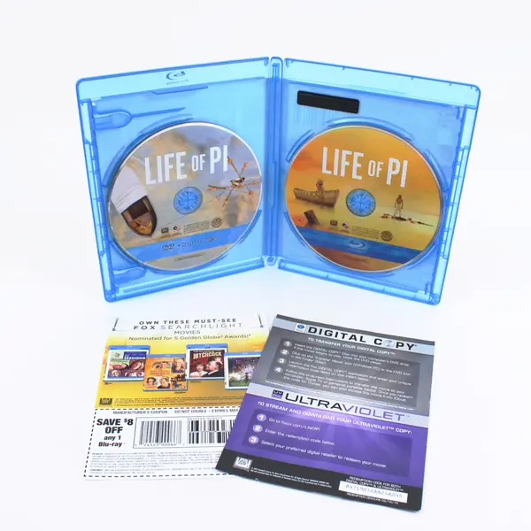 Life of Pi Blu-ray 2012 Ed. Adventure Drama Movie, Ang Lee 