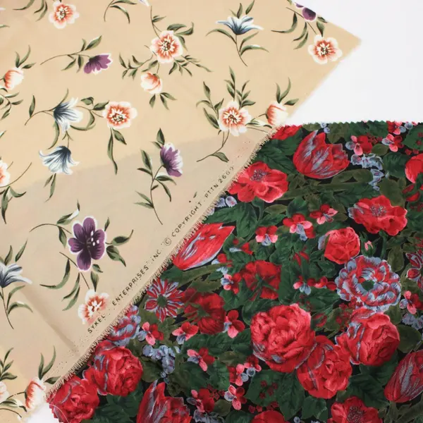 Lot of 5 Assorted Fabric Remnants Scrap Pieces Sewing Quilting Crafts