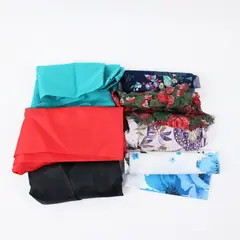Lot of 7 Assorted Fabric Remnants Scrap Pieces Sewing Quilting Crafts