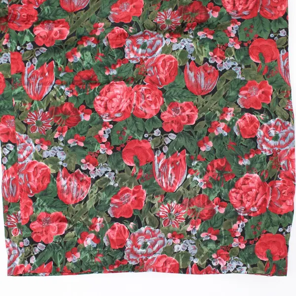 Women's Floral Cropped Pajama Pants Large Elastic Waist Sleepwear