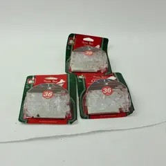 Santa's Best EZ LIGHT Adhesive Mounting Light Clips 36ct Lot of 3