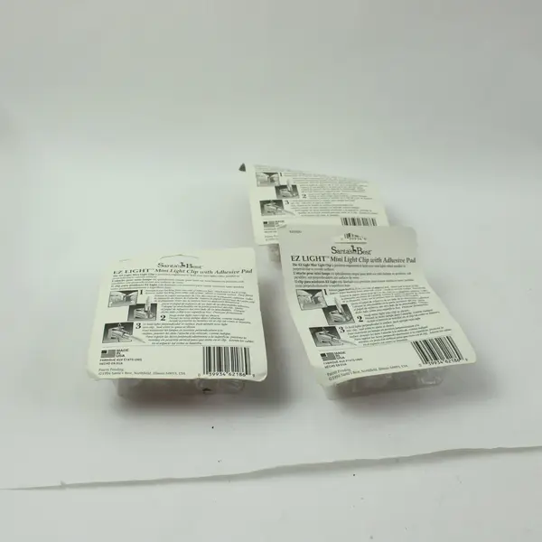 Santa's Best EZ LIGHT Adhesive Mounting Light Clips 36ct Lot of 3