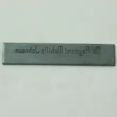 Metal Marking Die Steel Stamp Associated With Raymond Melville Johnson