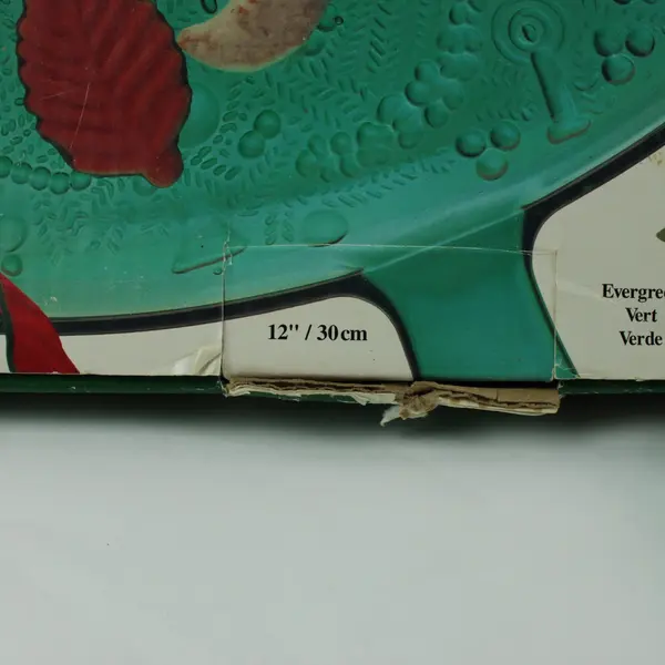Vintage Indiana Glass Evergreen Christmas Tree Green Serving Platter 12in