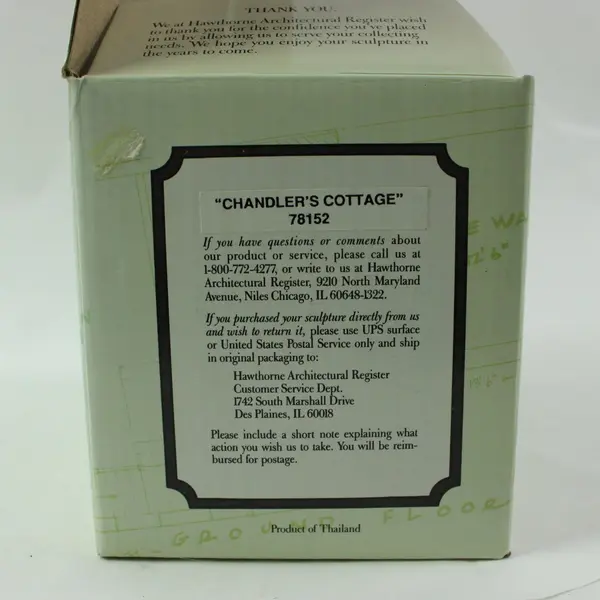 Thomas Kinkade Chandler's Cottage 78152 Cottage Figurine