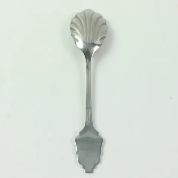 BMF Vintage Souvenir Sugar Spoon 18/10 Stainless Shell Bowl K Handle