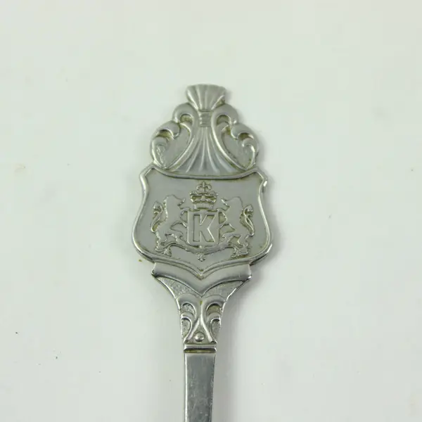BMF Vintage Souvenir Sugar Spoon 18/10 Stainless Shell Bowl K Handle