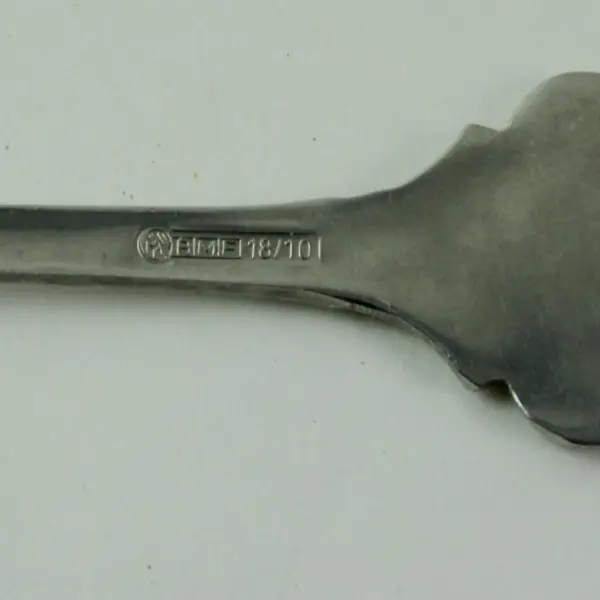 BMF Vintage Souvenir Sugar Spoon 18/10 Stainless Shell Bowl K Handle