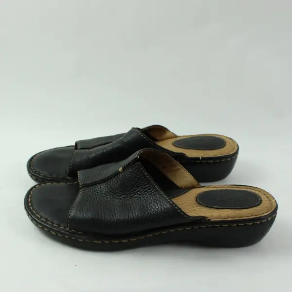 BOC Women's Size 9M Black Leather Slide Sandals