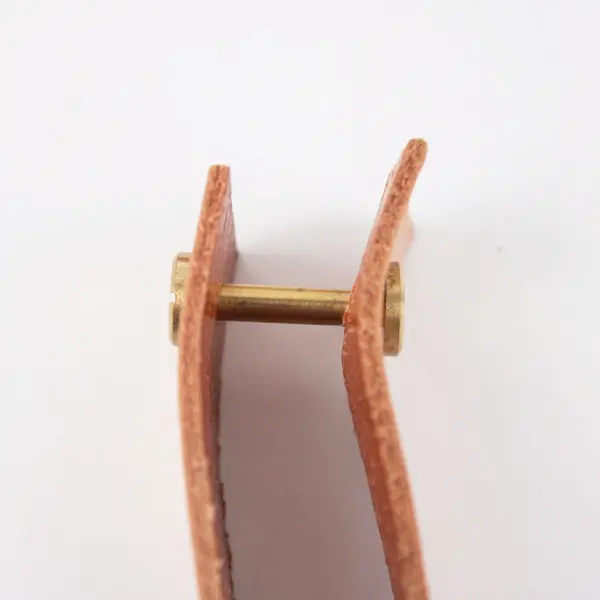 Lot of 8 Tan Leather Straps Metal Screw Hardware