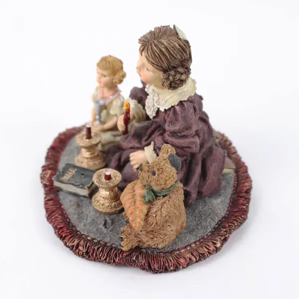 Boyds Yesterday's Child Dollstone Figurine #3526 Girl Teddy Bear Broken Candles