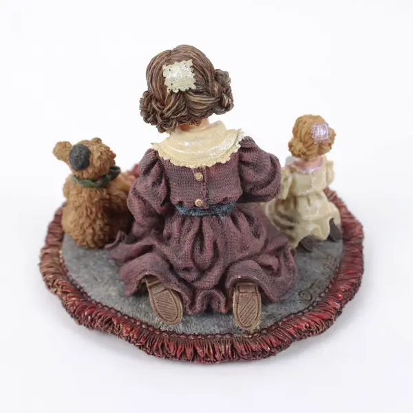Boyds Yesterday's Child Dollstone Figurine #3526 Girl Teddy Bear Broken Candles
