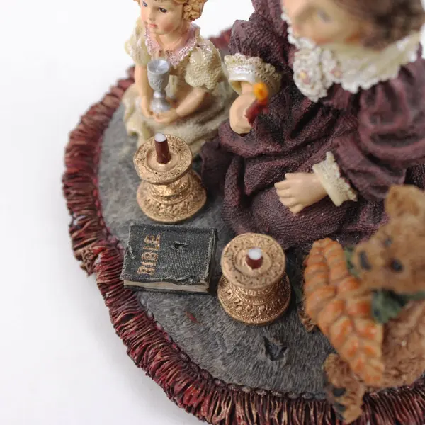 Boyds Yesterday's Child Dollstone Figurine #3526 Girl Teddy Bear Broken Candles