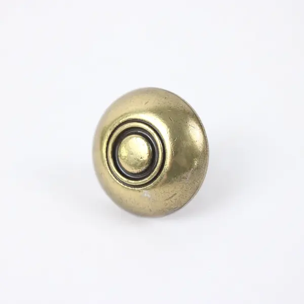 Set of 17 Brass Cabinet Drawer Knobs Round