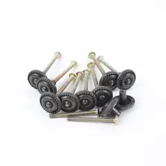 Set of 10 Round Cabinet Drawer Knobs Decorative Raised Detail