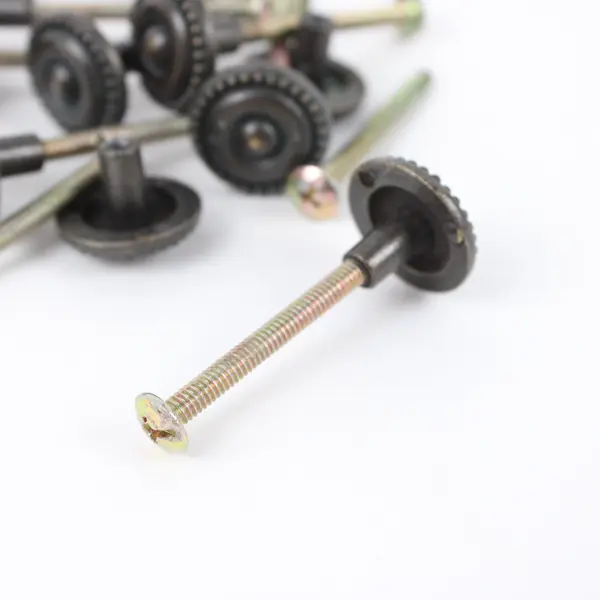 Set of 10 Round Cabinet Drawer Knobs Decorative Raised Detail