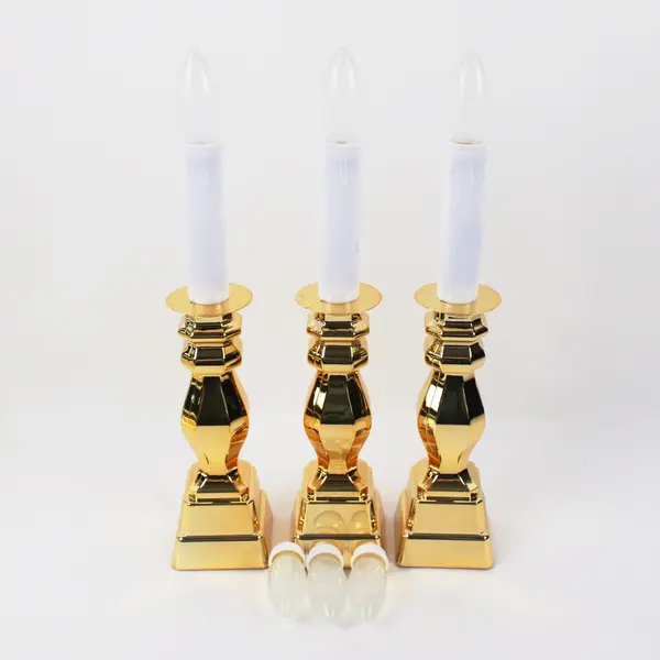 Bethlehem Lights H96554 3PK Battery Operated Ivory Window Candles