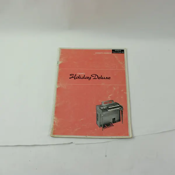 Vintage Lowrey Holiday Deluxe Organ Owner's Manual TLO-1/TLO-1R