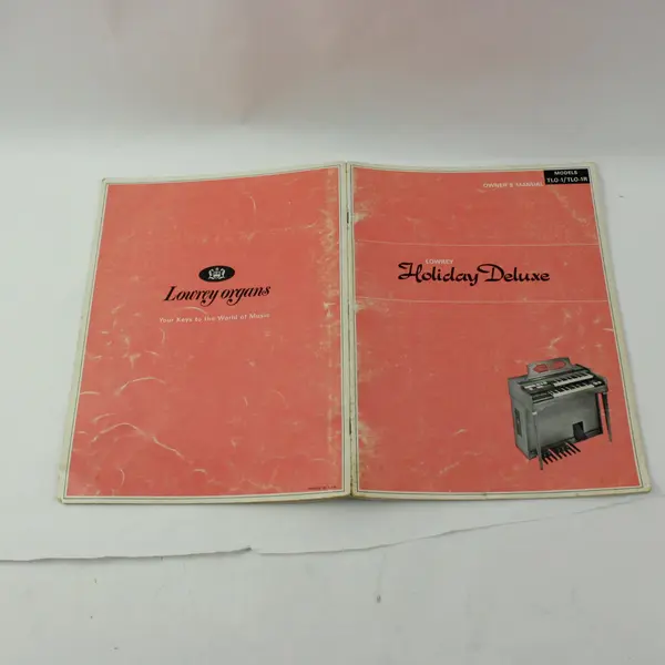 Vintage Lowrey Holiday Deluxe Organ Owner's Manual TLO-1/TLO-1R
