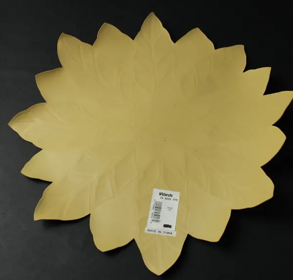 Set of 11 Gold-Tone Metallic Floral Placemats