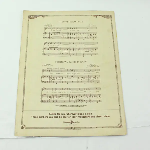Antique 1924 My Old Home Town Sheet Music Arthur Freed Paul Reese Piano