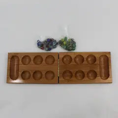 Deluxe Solid Wood Folding Mancala Board Game Pre-Owned