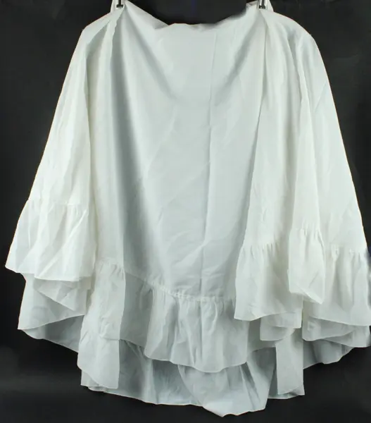 White Cotton Circular Tablecloth, 72 Inch Diameter
