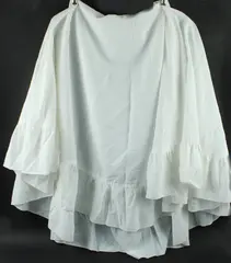 White Cotton Circular Tablecloth, 72 Inch Diameter