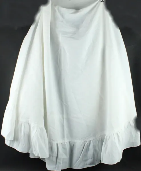 White Cotton Circular Tablecloth, 72 Inch Diameter