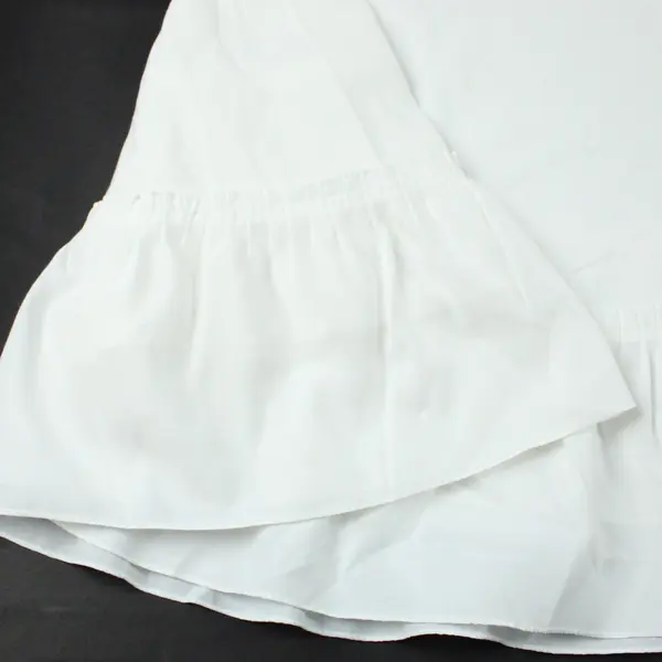 White Cotton Circular Tablecloth, 72 Inch Diameter