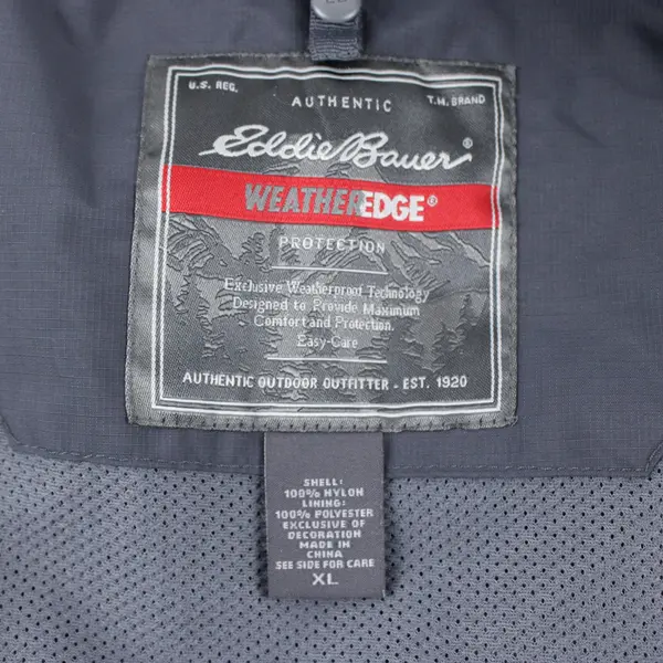 Eddie Bauer WeatherEdge Men's XL Gray Windbreaker Jacket