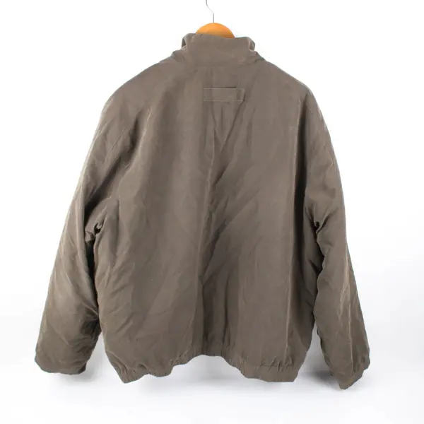 Van Heusen Men's XL Gray Green Zip Front Snap Button Jacket