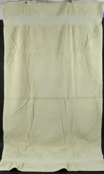 Serenity Home Collection Cream Terry Bath Towel Woven Bands