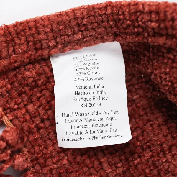 Textured Woven Throw Blanket Fringe Rust