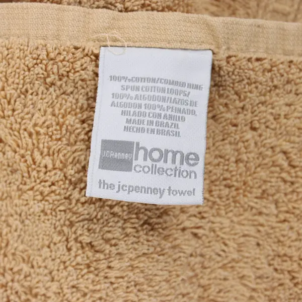 JCPenney Home Collection Goldenrod Bath Towel Textured Terry Border