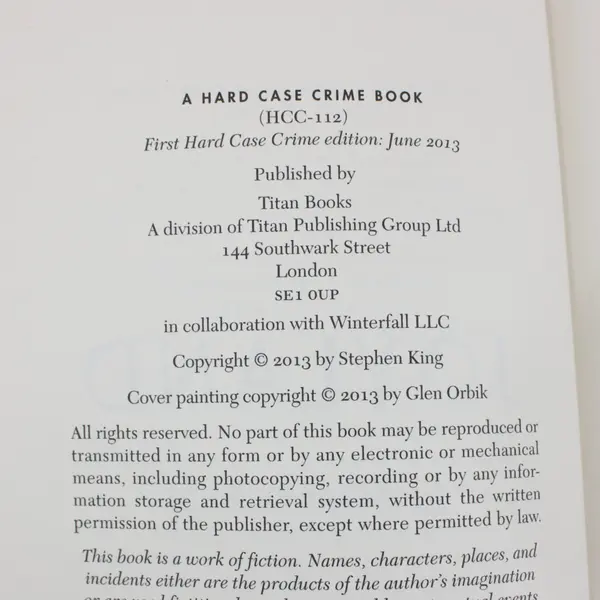Stephen King Joyland Hard Case Crime 2013 Paperback Book Mystery Suspense Novel