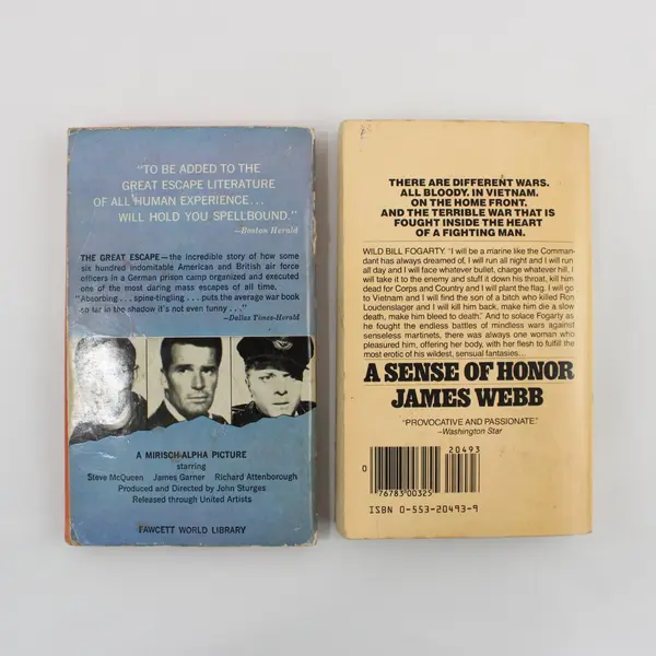 Lot of 2 Vintage War Paperbacks The Great Escape & A Sense of Honor