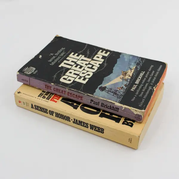 Lot of 2 Vintage War Paperbacks The Great Escape & A Sense of Honor