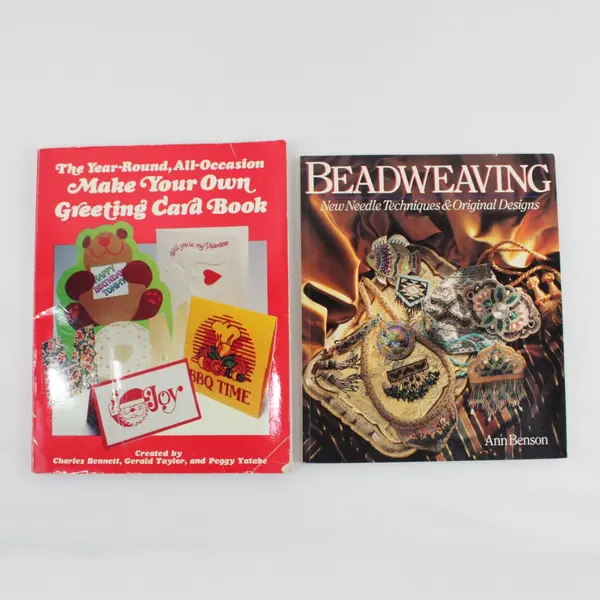 Lot of 2 Make Your Own Craft Books Creating Greeting Cards & Beadweaving PB