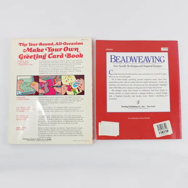 Lot of 2 Make Your Own Craft Books Creating Greeting Cards & Beadweaving PB