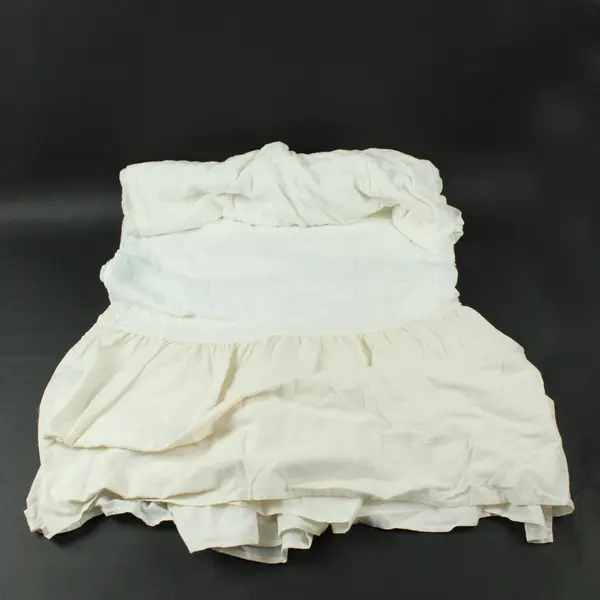 Full-Size Cream Gathered Dust Ruffle Bed Skirt