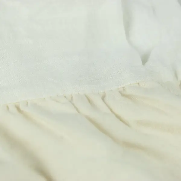 Full-Size Cream Gathered Dust Ruffle Bed Skirt