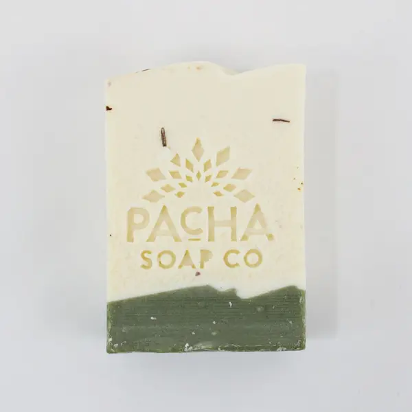 Pacha Soap Co. Lot of 2 Soap Bars with Drawstring Bag New