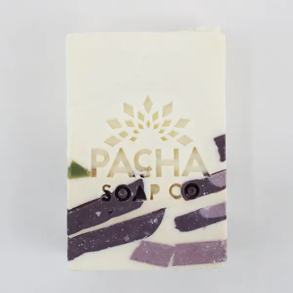 Pacha Soap Co. Lot of 2 Soap Bars with Drawstring Bag New